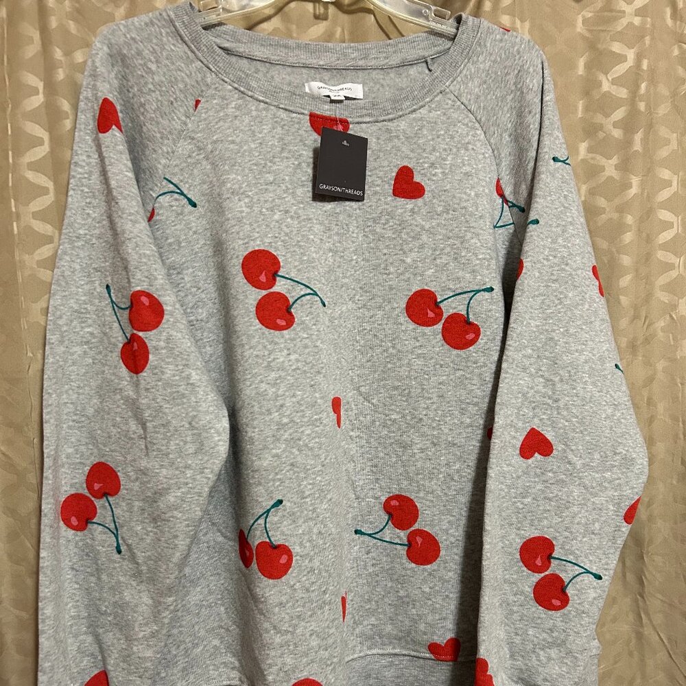 Cozy Crewneck Cherries Sweatshirt